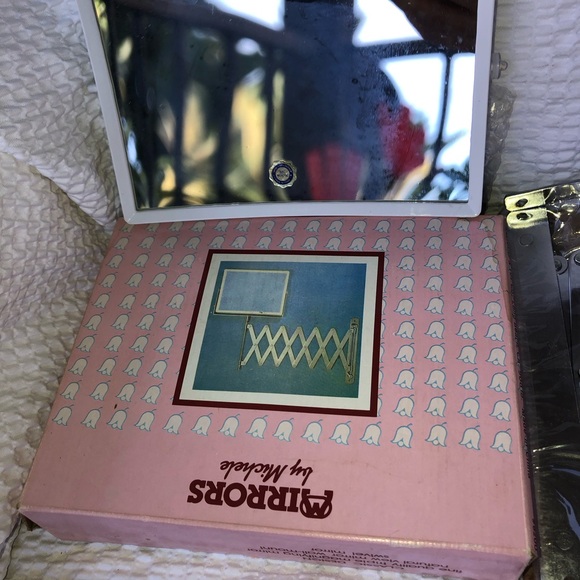 Vintage Mid Century Accordion Wall Mount Pivoting Make up New / Box Mirror 8 X 6 - Picture 5 of 10